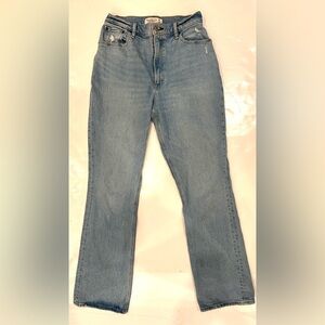 Abercrombie & Fitch Ladies 70s Vintage Flare Ultra High Rise Jeans Blue Size 28